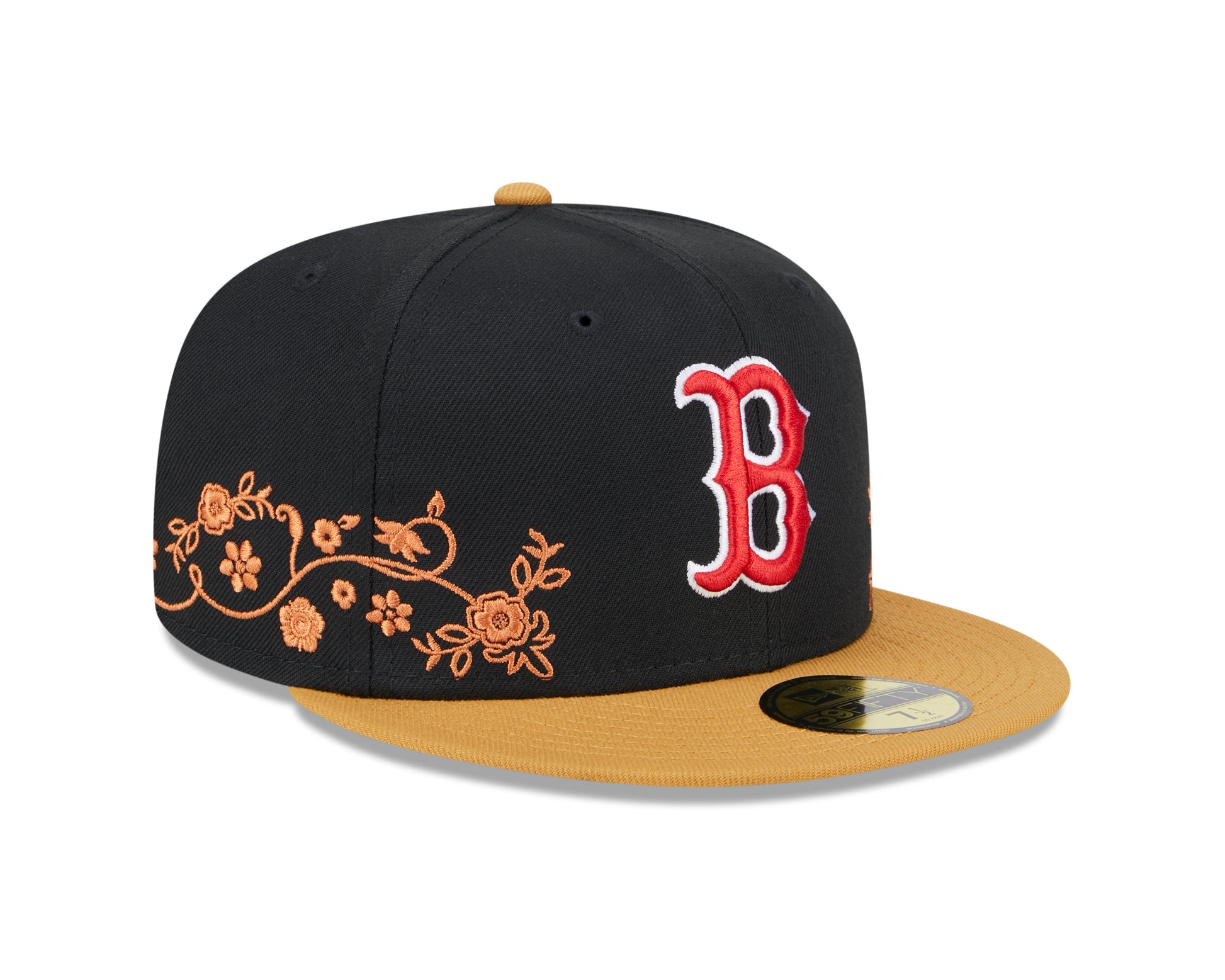 New Era - 59Fifty Fitted - FLORAL VINE - Boston Red Sox - Black - Headz Up 