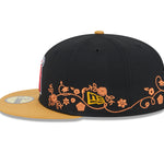 New Era - 59Fifty Fitted - FLORAL VINE - Anaheim Angels - Black - Headz Up 
