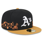 New Era - 59Fifty Fitted - FLORAL VINE - Oakland Athletics - Black - Headz Up 