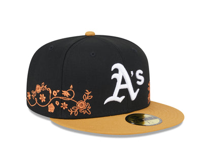 New Era - 59Fifty Fitted - FLORAL VINE - Oakland Athletics - Black - Headz Up 