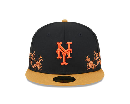 New Era - 59Fifty Fitted - FLORAL VINE - New York Mets - Black - Headz Up 