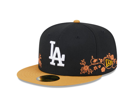 New Era - 59Fifty Fitted - FLORAL VINE - Los Angeles Dodgers - Black