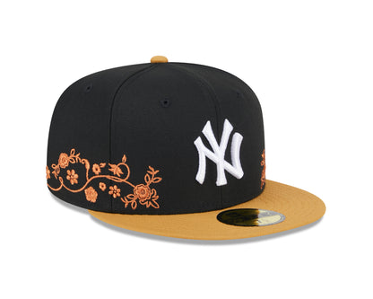 New Era - 59Fifty Fitted - FLORAL VINE - New York Yankees - Black - Headz Up 
