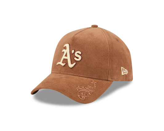New Era - Oakland Athletics - Ornamental Cord - 9forty A-Frame Cap - Brown - Headz Up 