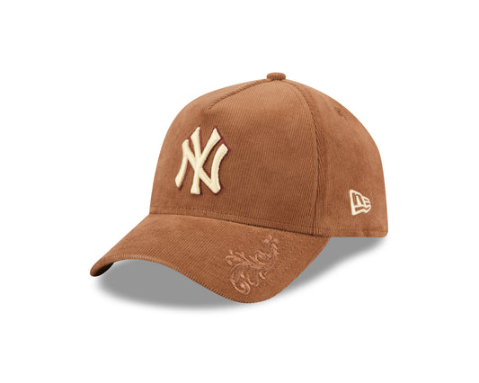 New Era - New York Yankees - Ornamental Cord - 9forty A-Frame Cap - Brown - Headz Up 