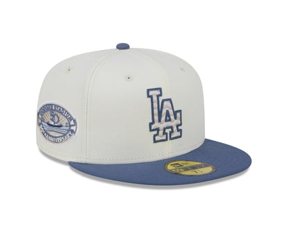 New Era - 59Fifty Fitted - Los Angeles Dodgers - Wavy Chainstitch - White - Headz Up 