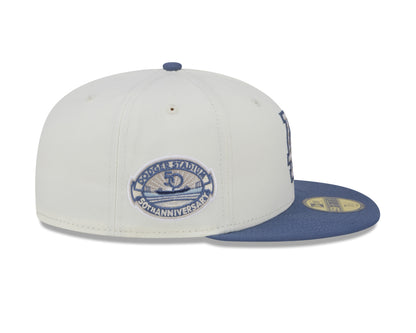 New Era - 59Fifty Fitted - Los Angeles Dodgers - Wavy Chainstitch - White - Headz Up 