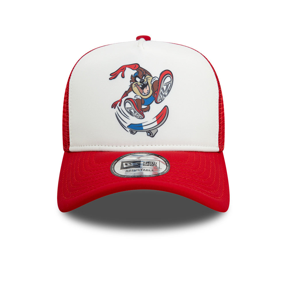 New Era - WB Team Looney Tunes Trucker Cap - TAZ - White/Scarlet - Headz Up 