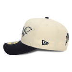 New Era 59FIFTY fitted cap med Detroit Tigers TEAM WINGS design i stenfarve, synlig foran.