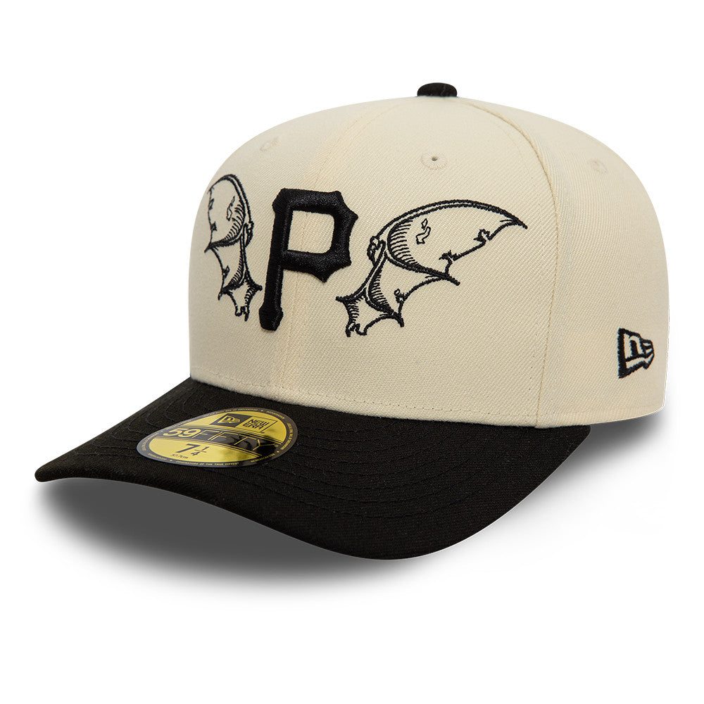 New Era - 59FIFTY Fitted - Pittsburgh Pirates Cooperstown - TEAM WINGS - Stone/Black - Headz Up 
