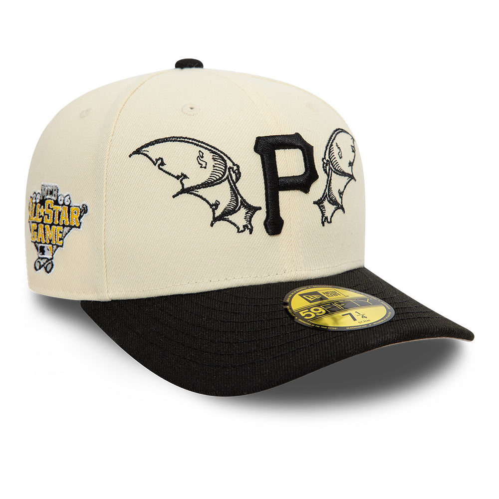 New Era - 59FIFTY Fitted - Pittsburgh Pirates Cooperstown - TEAM WINGS - Stone/Black - Headz Up 
