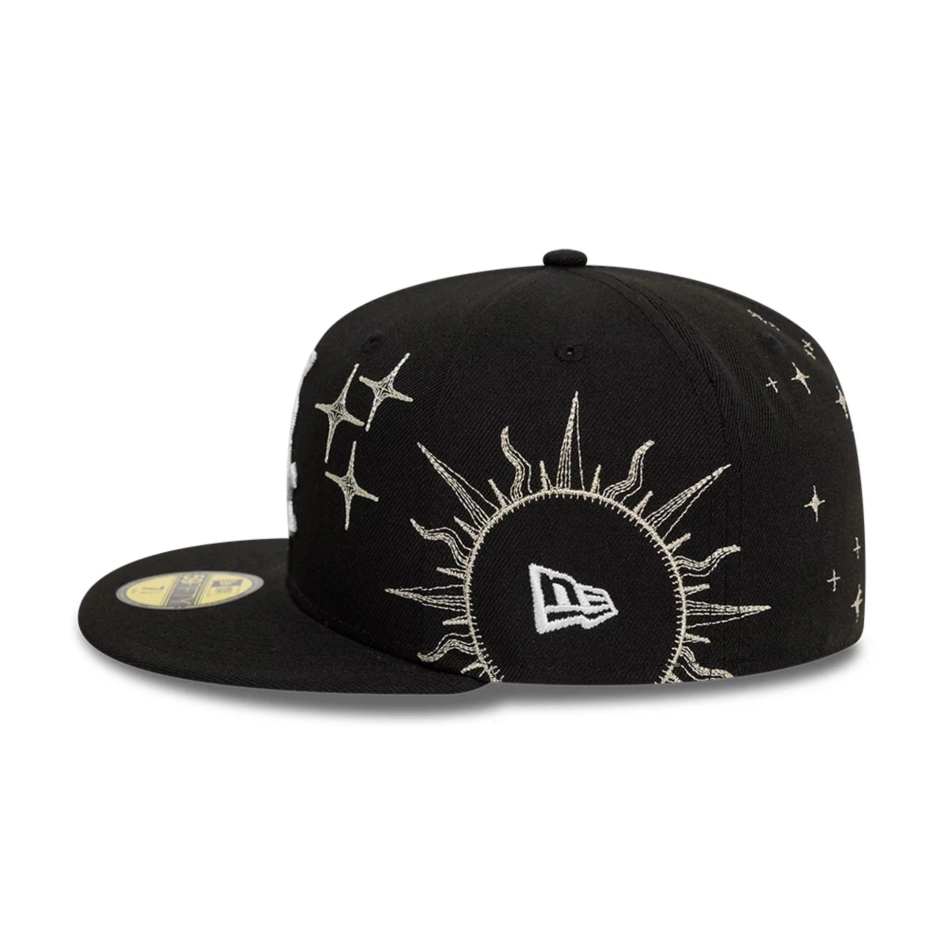 Sort New Era 59FIFTY fitted cap med Chicago White Sox logo og zodiakdesign.