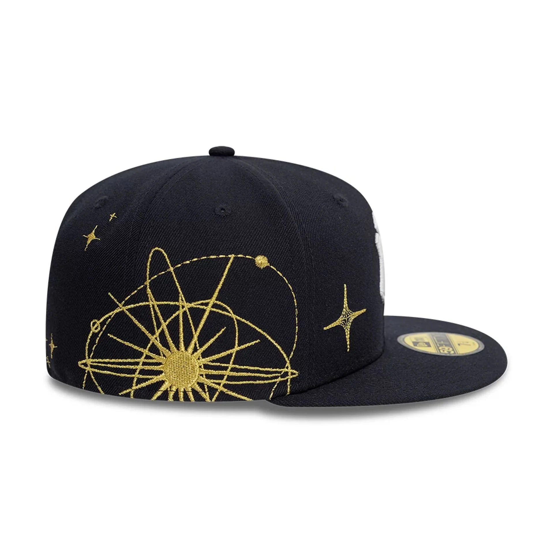 Navy New Era 59FIFTY fitted cap med NY Yankees logo og Zodiac-design, komfortabel sports-hat til fans.