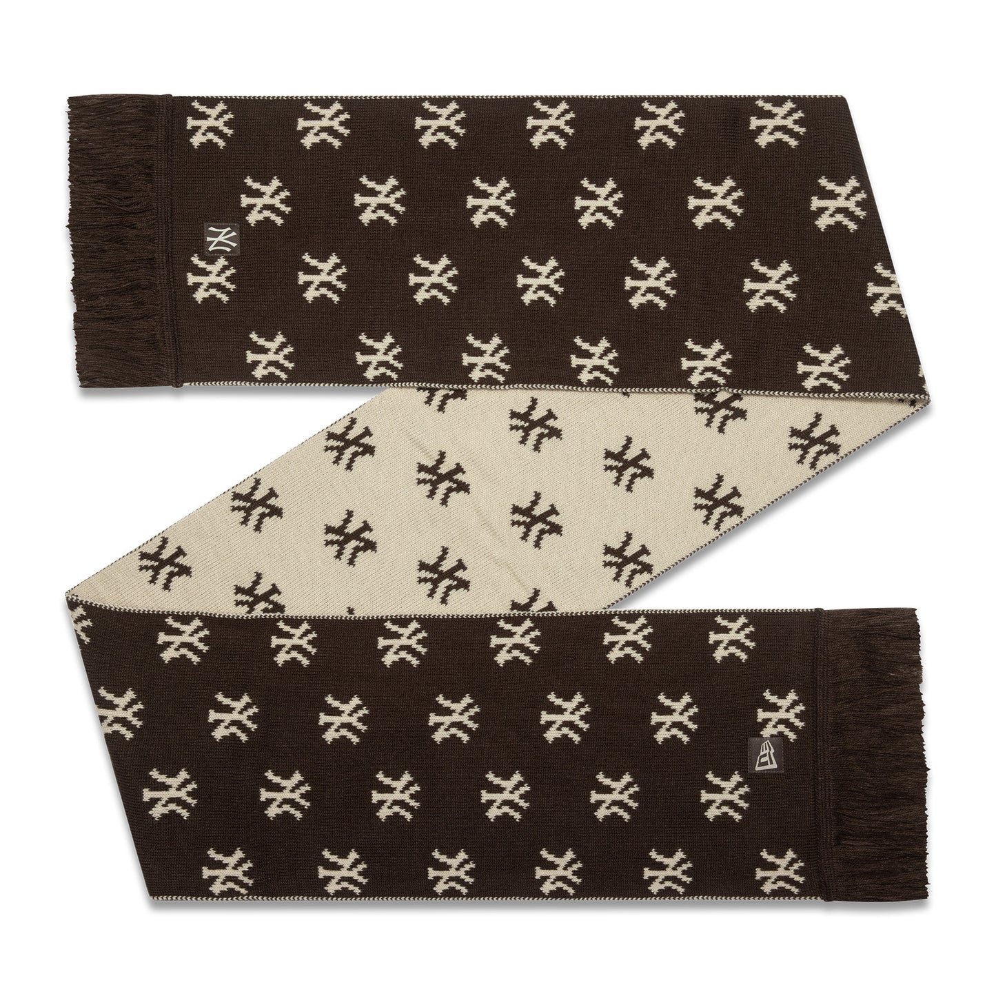 New Era - MLB Monogram Scarf - New York Yankees - Brown/Stone