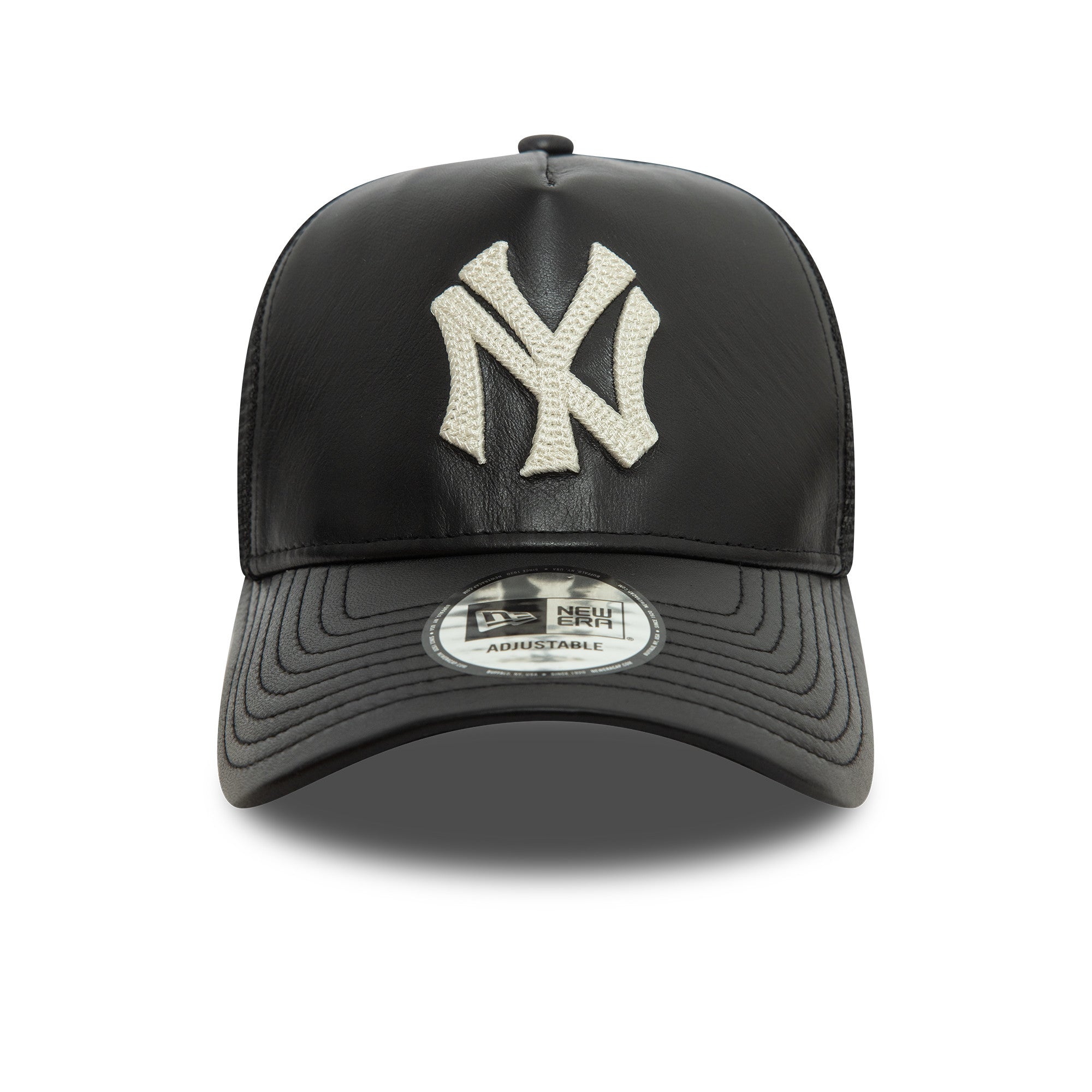 New Era - New York Yankees - Leather Trucker Cap - Black - Headz Up 