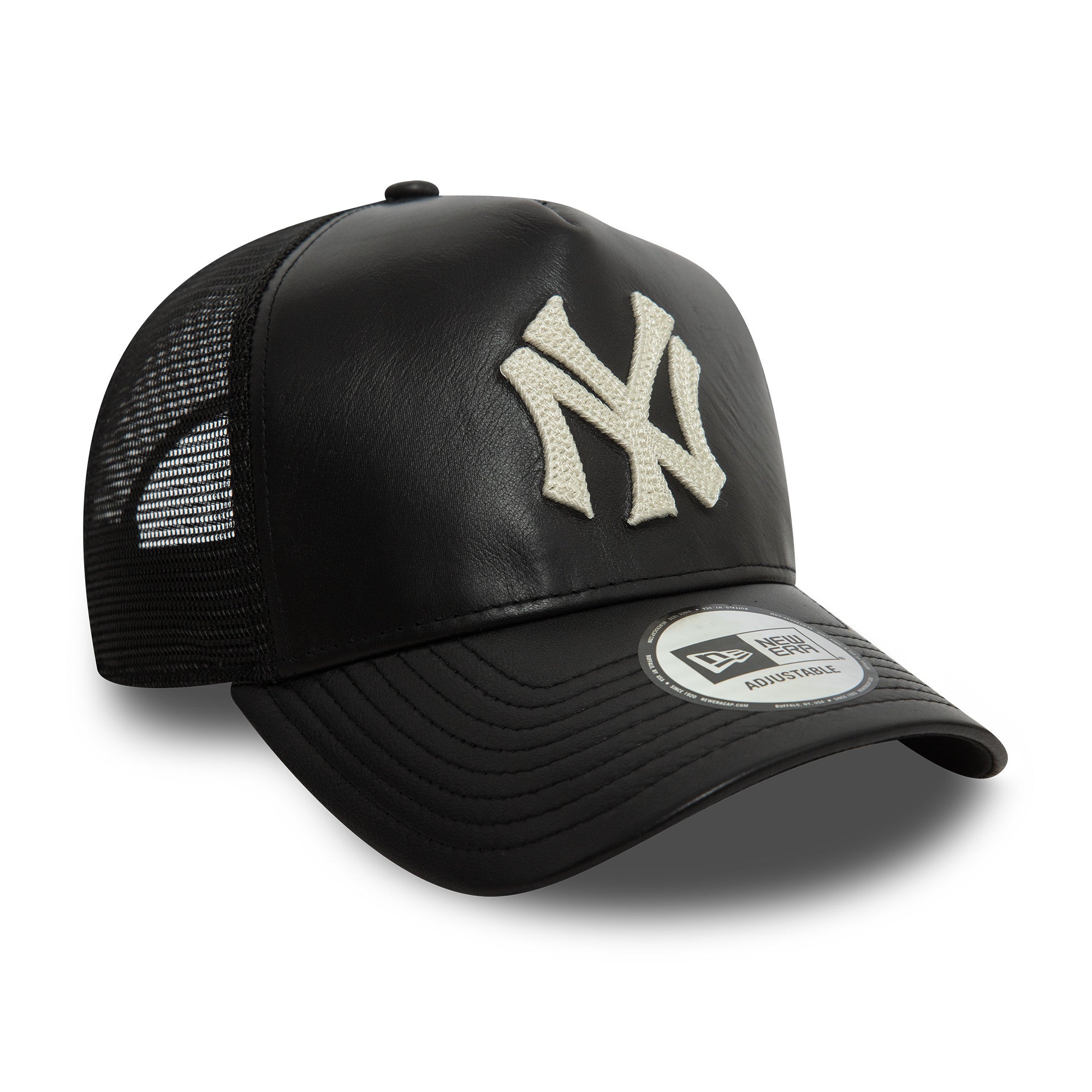 New Era - New York Yankees - Leather Trucker Cap - Black - Headz Up 