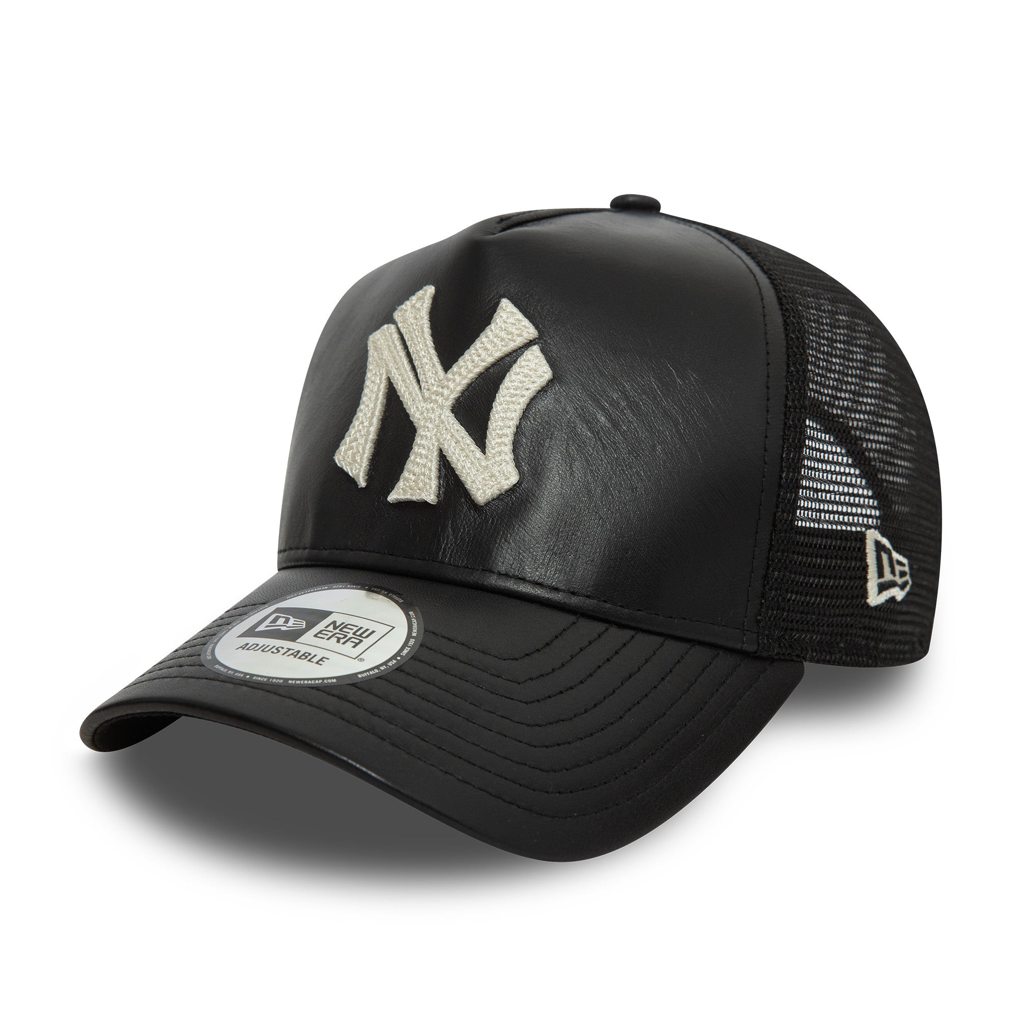 New Era - New York Yankees - Leather Trucker Cap - Black - Headz Up 