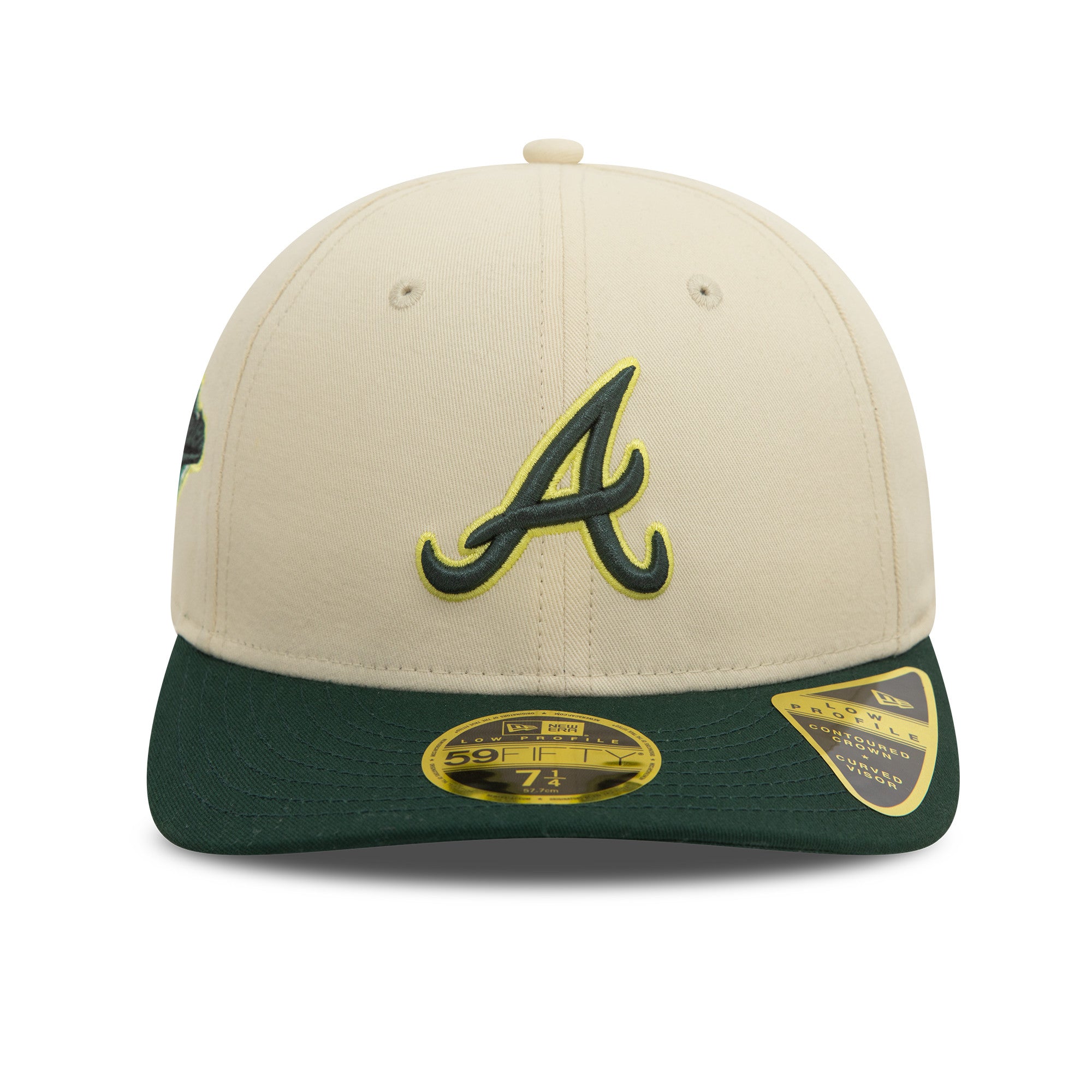 New Era - 59FIFTY Fitted Low Profile - Seasonal WS - Atlanta Braves - Stone/Dark Green - Headz Up 