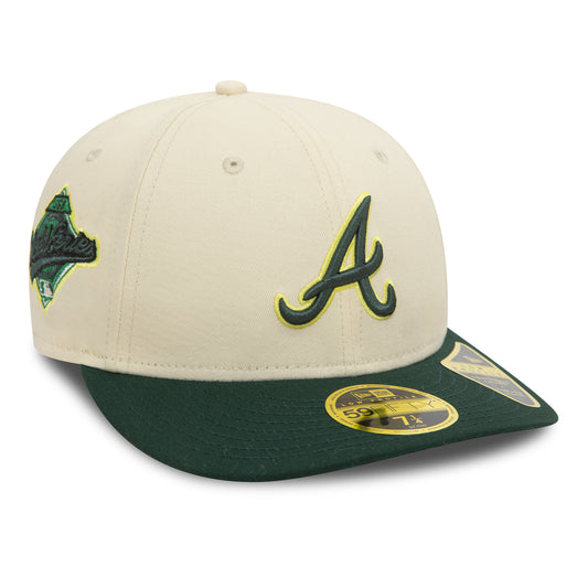 New Era - 59FIFTY Fitted Low Profile - Seasonal WS - Atlanta Braves - Stone/Dark Green