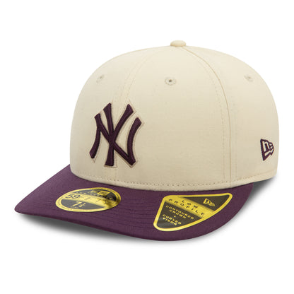 New Era - 59FIFTY Fitted Low Profile - Seasonal WS - New York Yankees - Stone/Purple