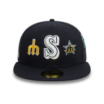 New Era - 59FIFTY Fitted Cap - Cooperstown Patch - Seattle Mariners - Navy - Headz Up 