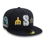 New Era - 59FIFTY Fitted Cap - Cooperstown Patch - Seattle Mariners - Navy - Headz Up 