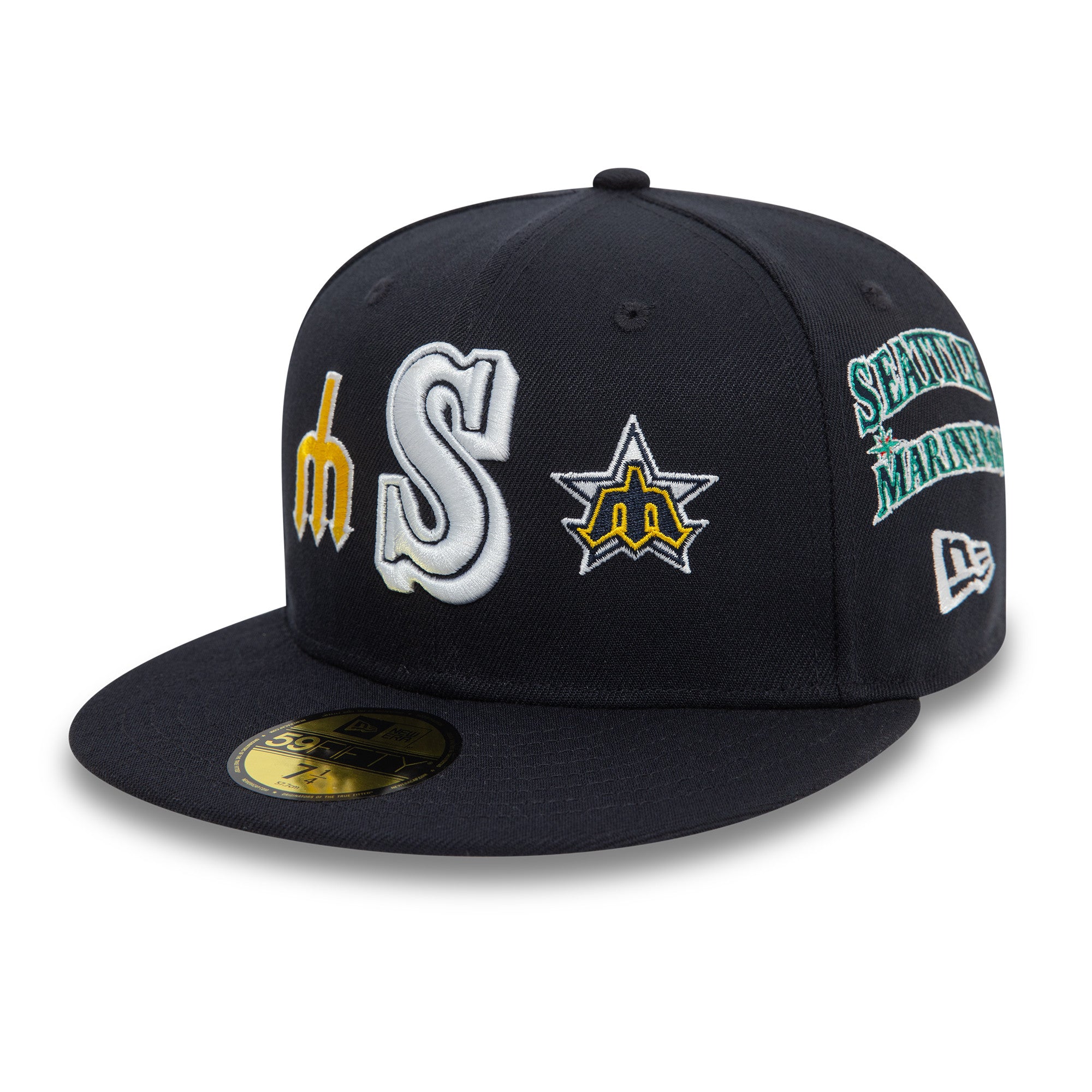 New Era - 59FIFTY Fitted Cap - Cooperstown Patch - Seattle Mariners - Navy - Headz Up 