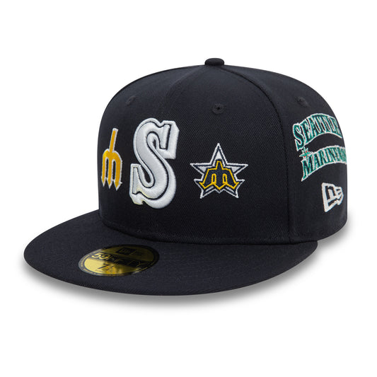 New Era - 59FIFTY Fitted Cap - Cooperstown Patch - Seattle Mariners - Navy