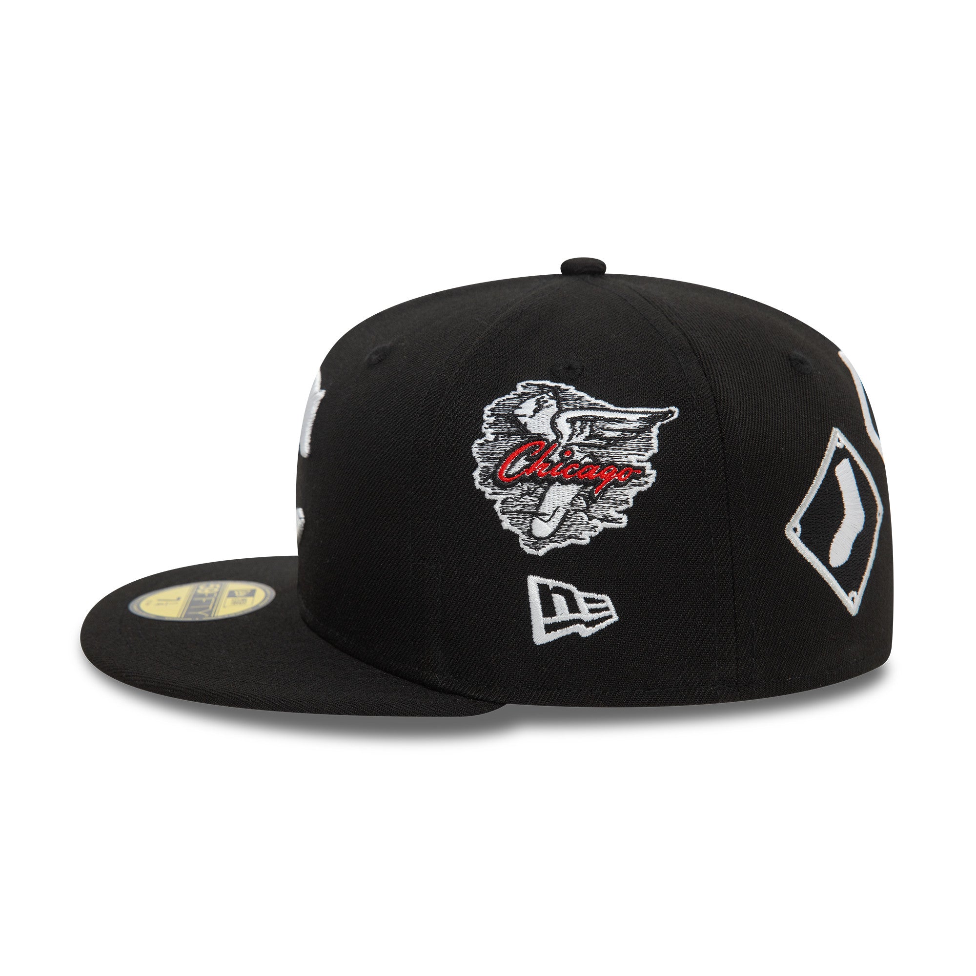 New Era - 59FIFTY Fitted Cap - Cooperstown Patch - Chicago White Sox - Black - Headz Up 