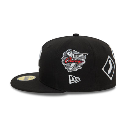 New Era - 59FIFTY Fitted Cap - Cooperstown Patch - Chicago White Sox - Black