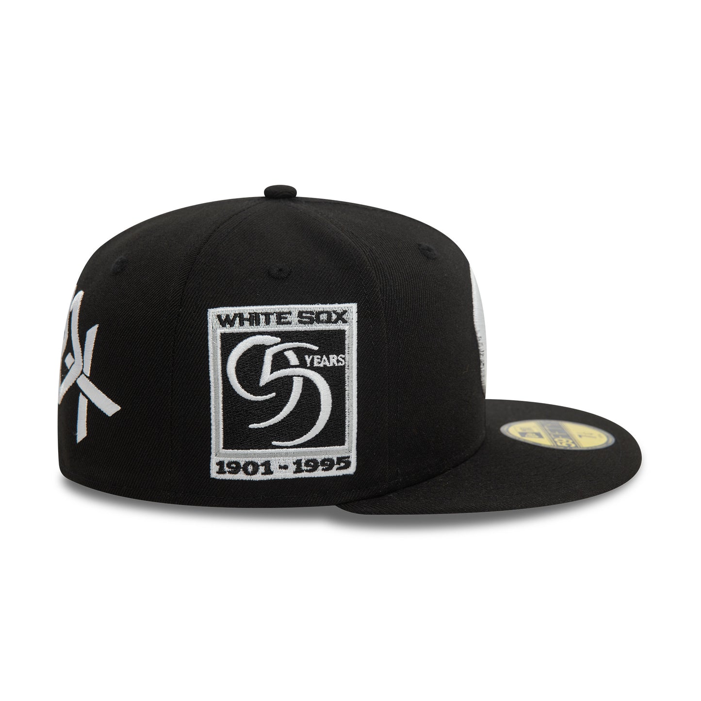 New Era - 59FIFTY Fitted Cap - Cooperstown Patch - Chicago White Sox - Black