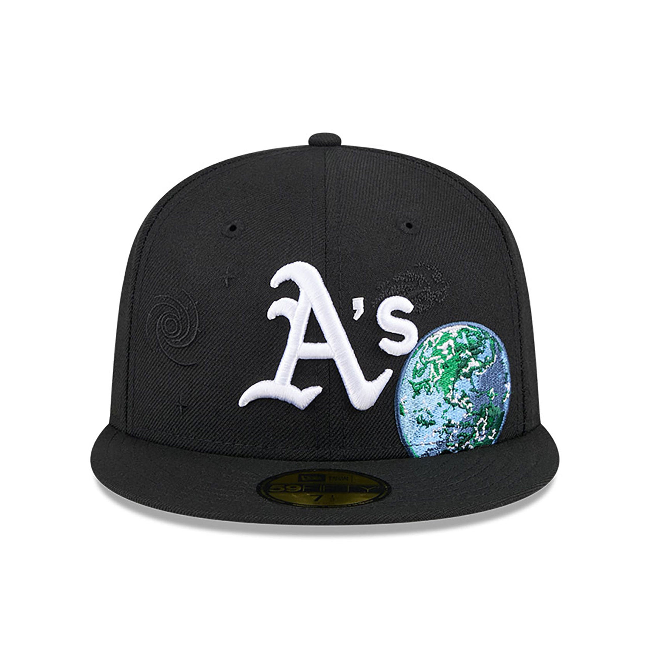 New Era - NE Global - 59Fifty Fitted Cap - Oakland Athletics - Black - Headz Up 