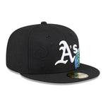 New Era - NE Global - 59Fifty Fitted Cap - Oakland Athletics - Black - Headz Up 
