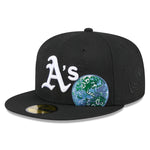 New Era - NE Global - 59Fifty Fitted Cap - Oakland Athletics - Black - Headz Up 