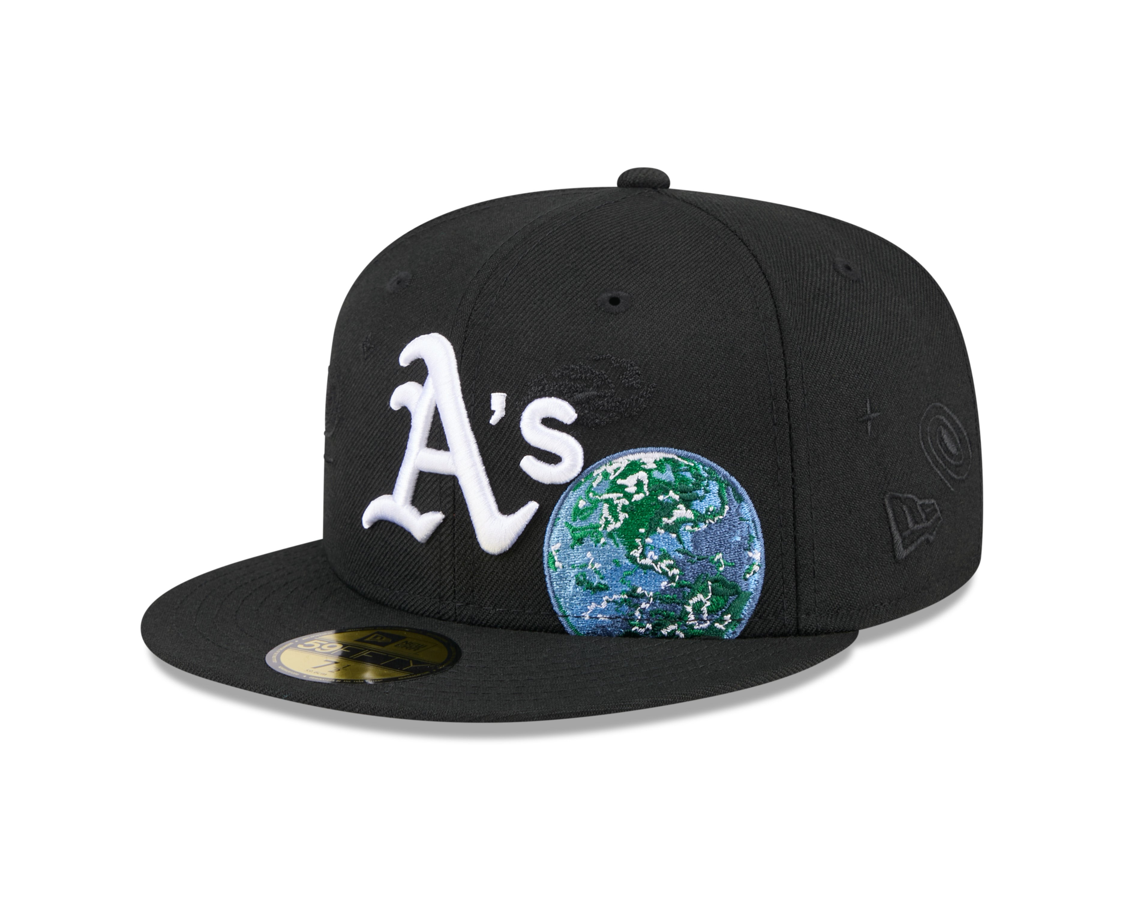 New Era - NE Global - 59Fifty Fitted Cap - Oakland Athletics - Black - Headz Up 
