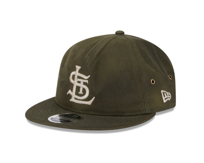 New Era - 9FIFTY Retro Crown - St. Louis Cardinals Waxed Canvas - Dark Olive