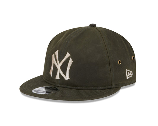 New Era - 9FIFTY Retro Crown - New York Yankees - Waxed Canvas - Dark Olive