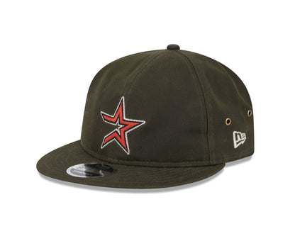 New Era - 9FIFTY Retro Crown - Houston Astros - Waxed Canvas - Dark Olive