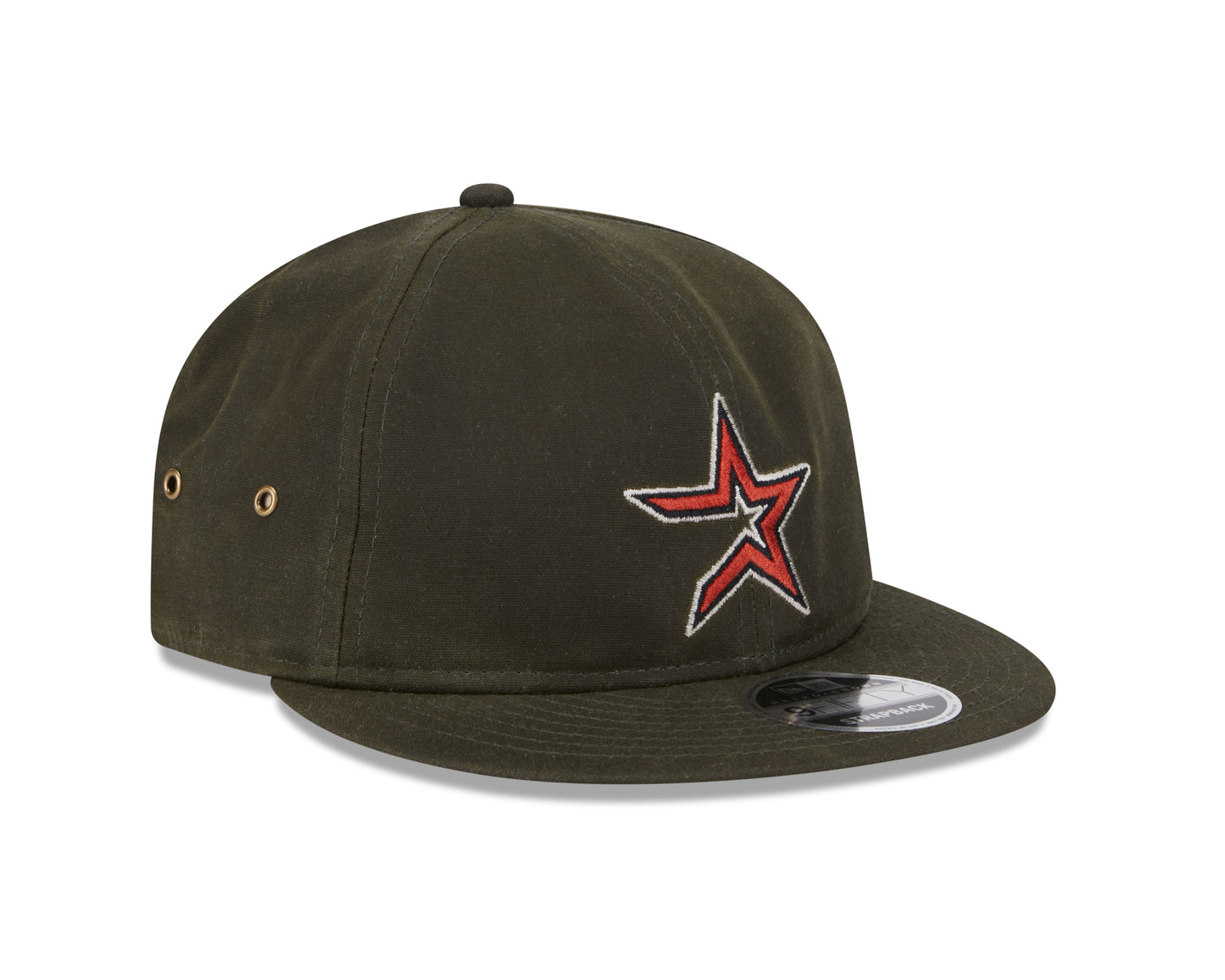 New Era - 9FIFTY Retro Crown - Houston Astros - Waxed Canvas - Dark Olive