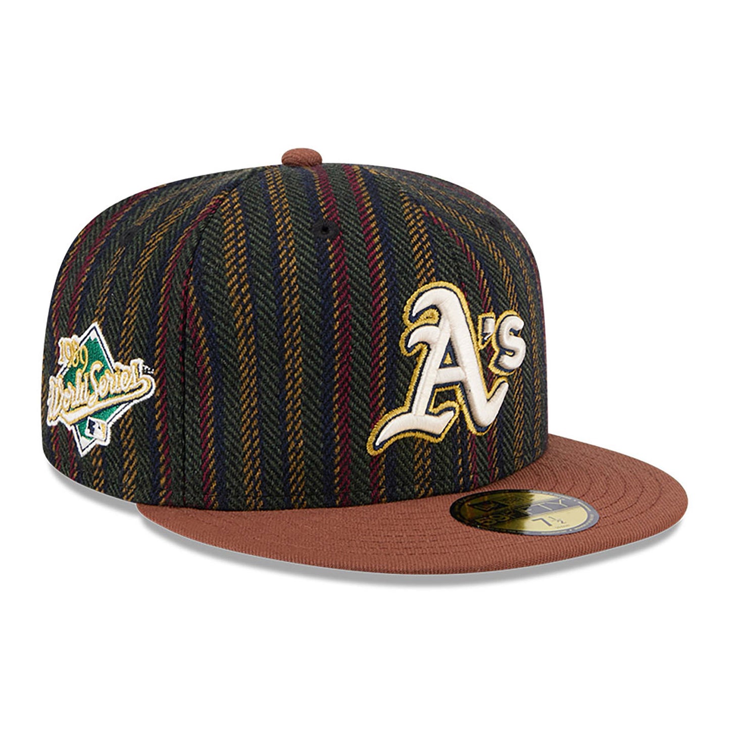 New Era - 59FIFTY - Oakland Athletics - Vintage Herringbone - Brown