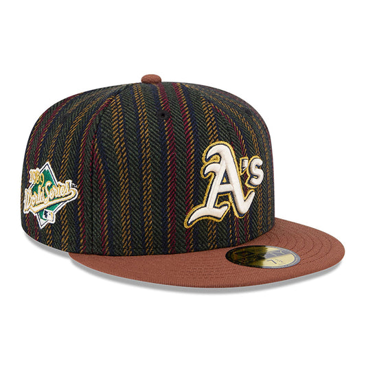 New Era - 59FIFTY - Oakland Athletics - Vintage Herringbone - Brown