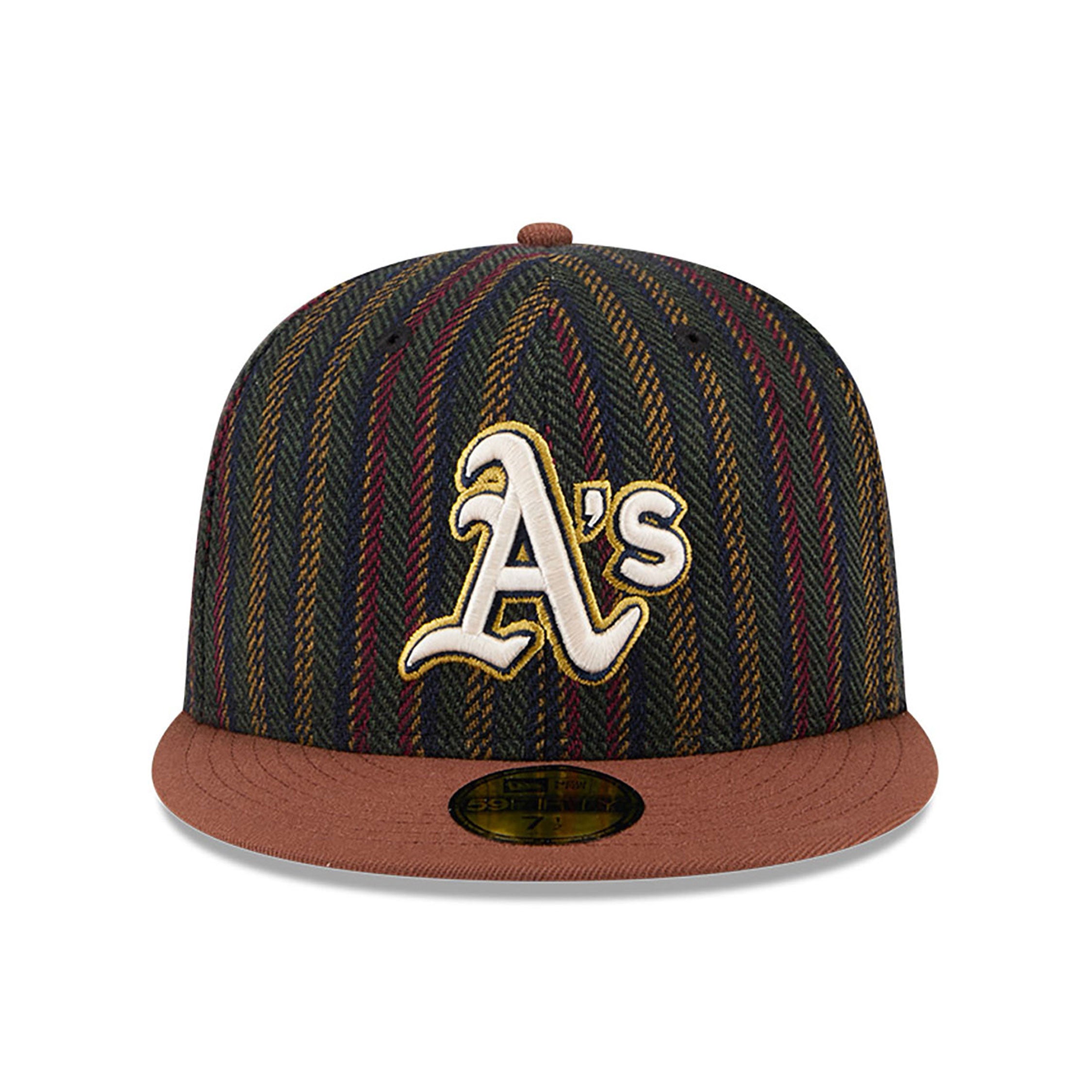 New Era - 59FIFTY - Oakland Athletics - Vintage Herringbone - Brown - Headz Up 