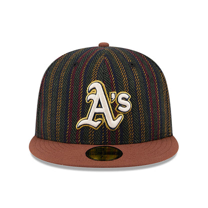 New Era - 59FIFTY - Oakland Athletics - Vintage Herringbone - Brown