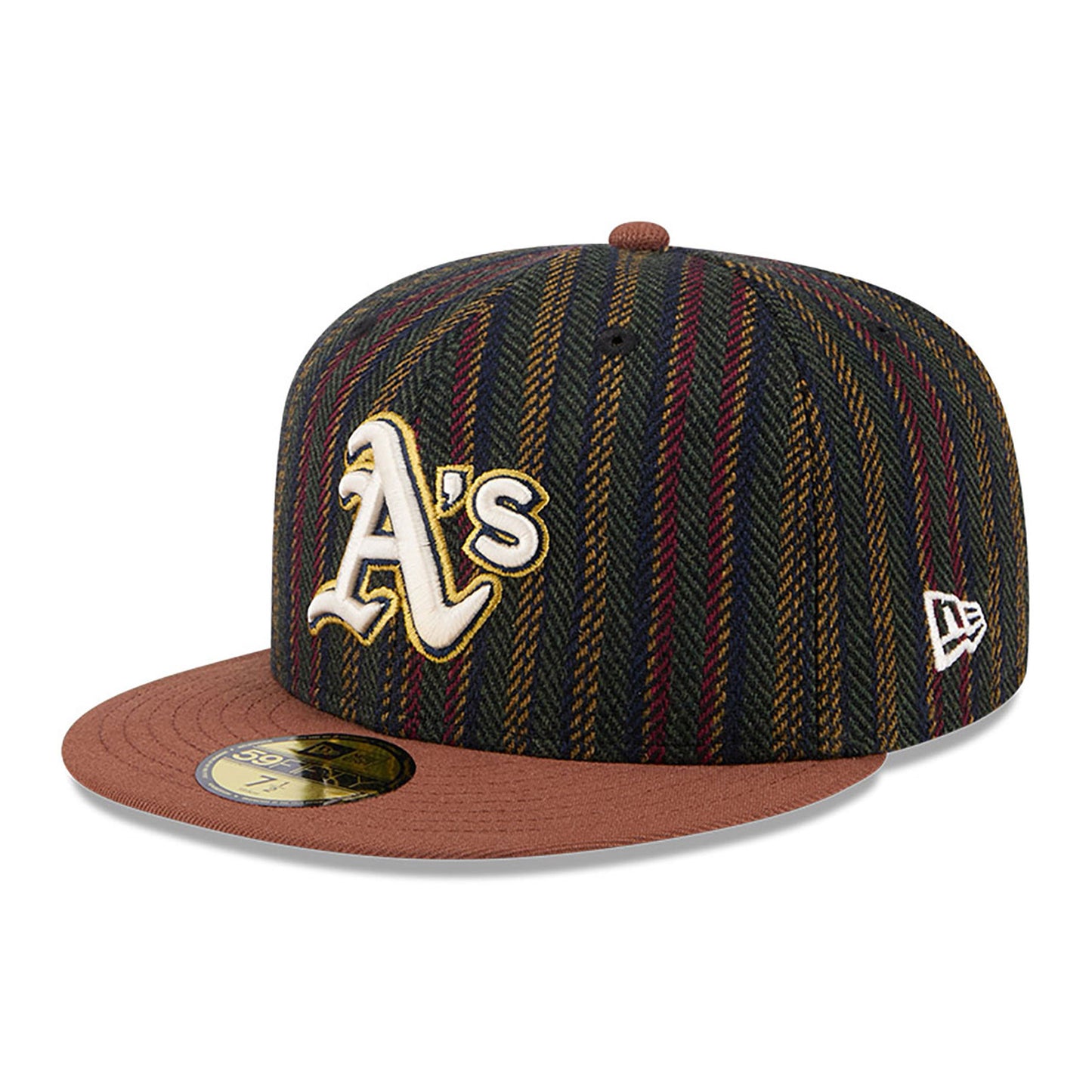 New Era - 59FIFTY - Oakland Athletics - Vintage Herringbone - Brown