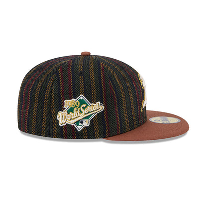 New Era - 59FIFTY - Oakland Athletics - Vintage Herringbone - Brown