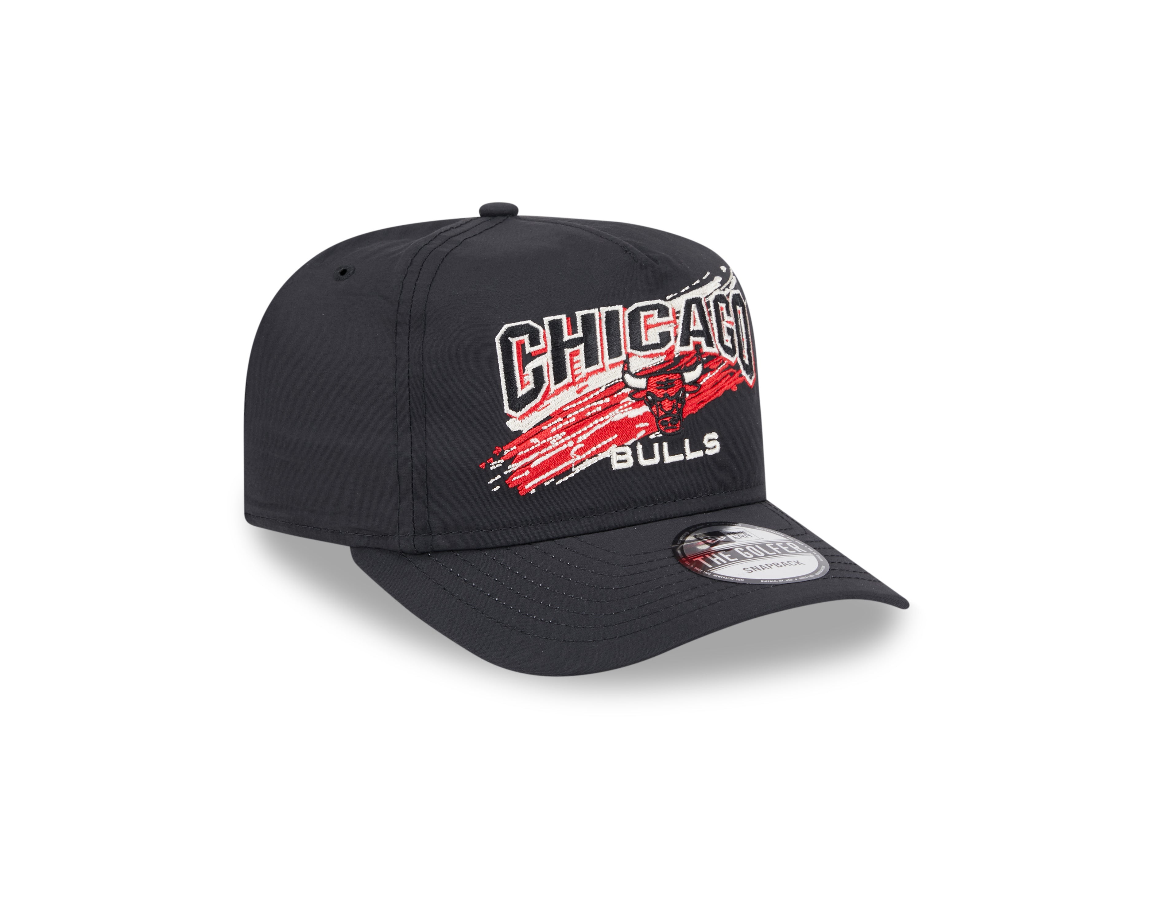 New Era - Chicago Bulls - Throwback Brush - Golfer - Black - Headz Up 
