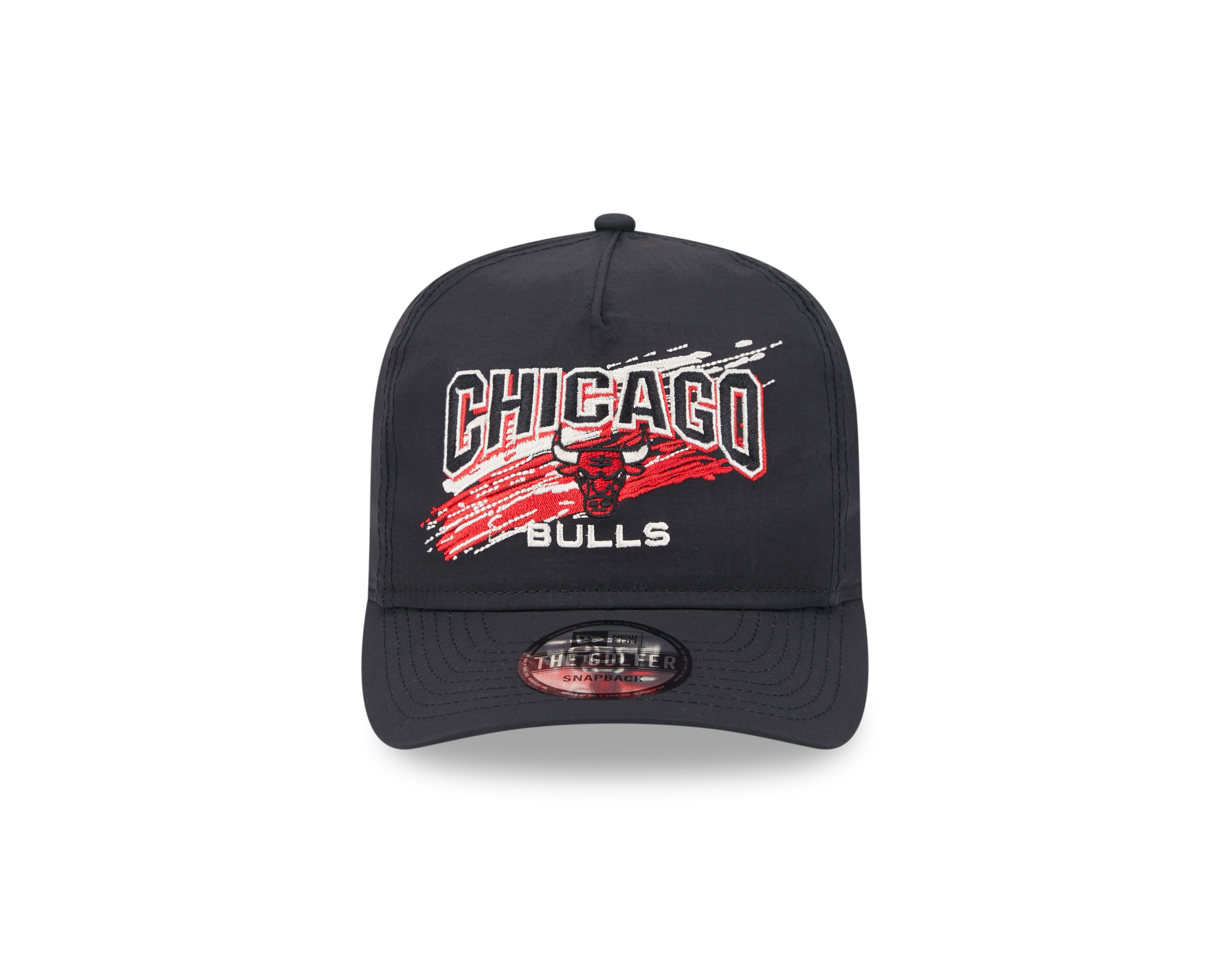 New Era - Chicago Bulls - Throwback Brush - Golfer - Black - Headz Up 
