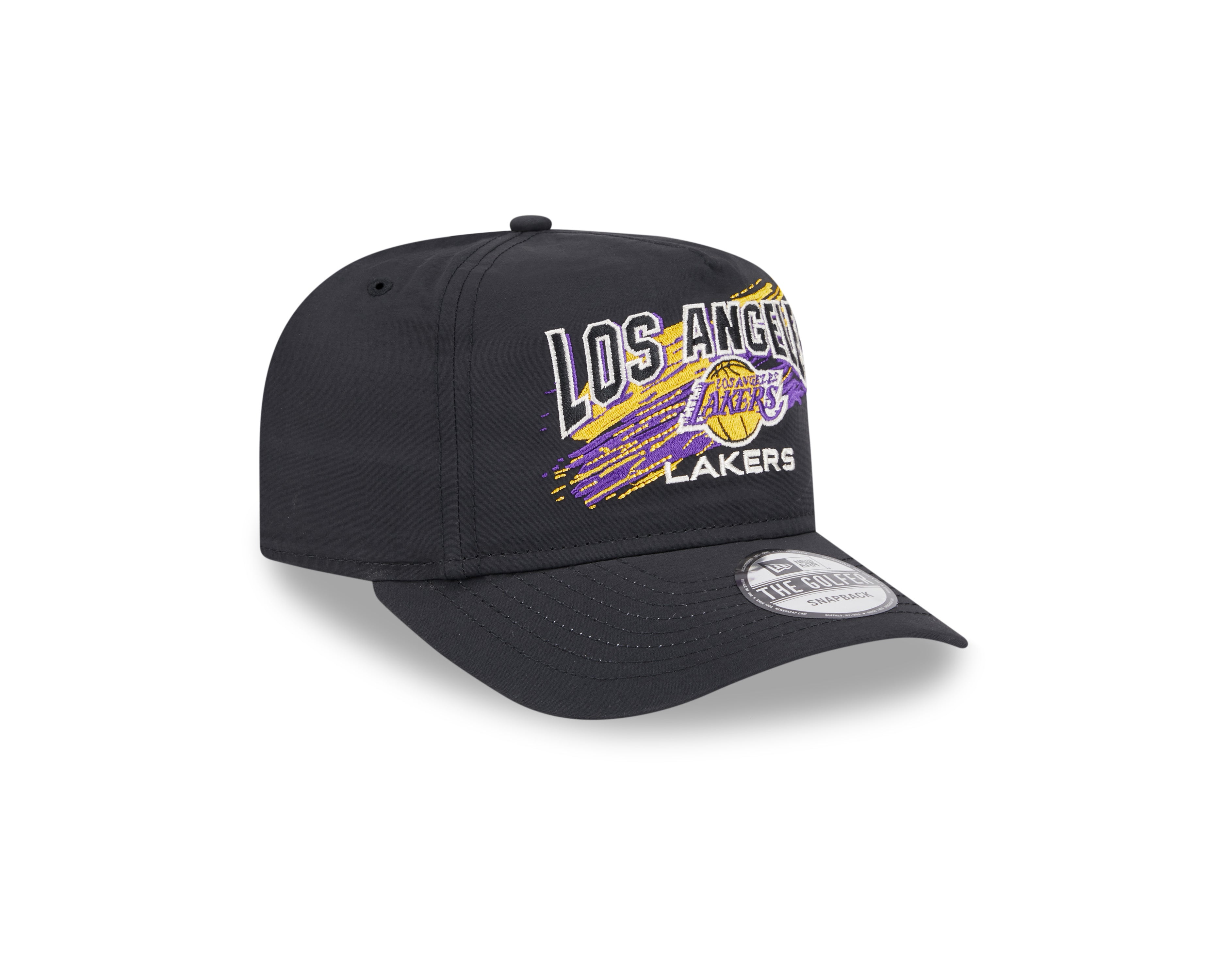 New Era - Los Angeles Lakers - Throwback Brush - Golfer - Black - Headz Up 
