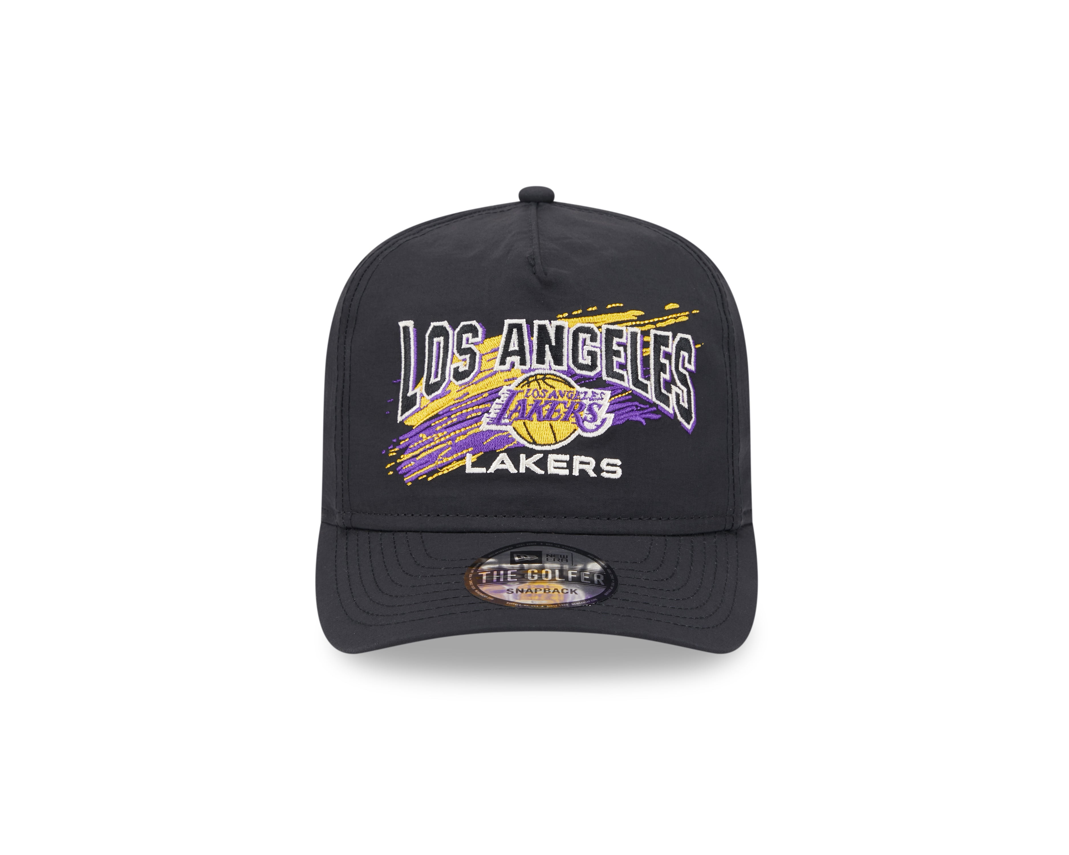 New Era - Los Angeles Lakers - Throwback Brush - Golfer - Black - Headz Up 