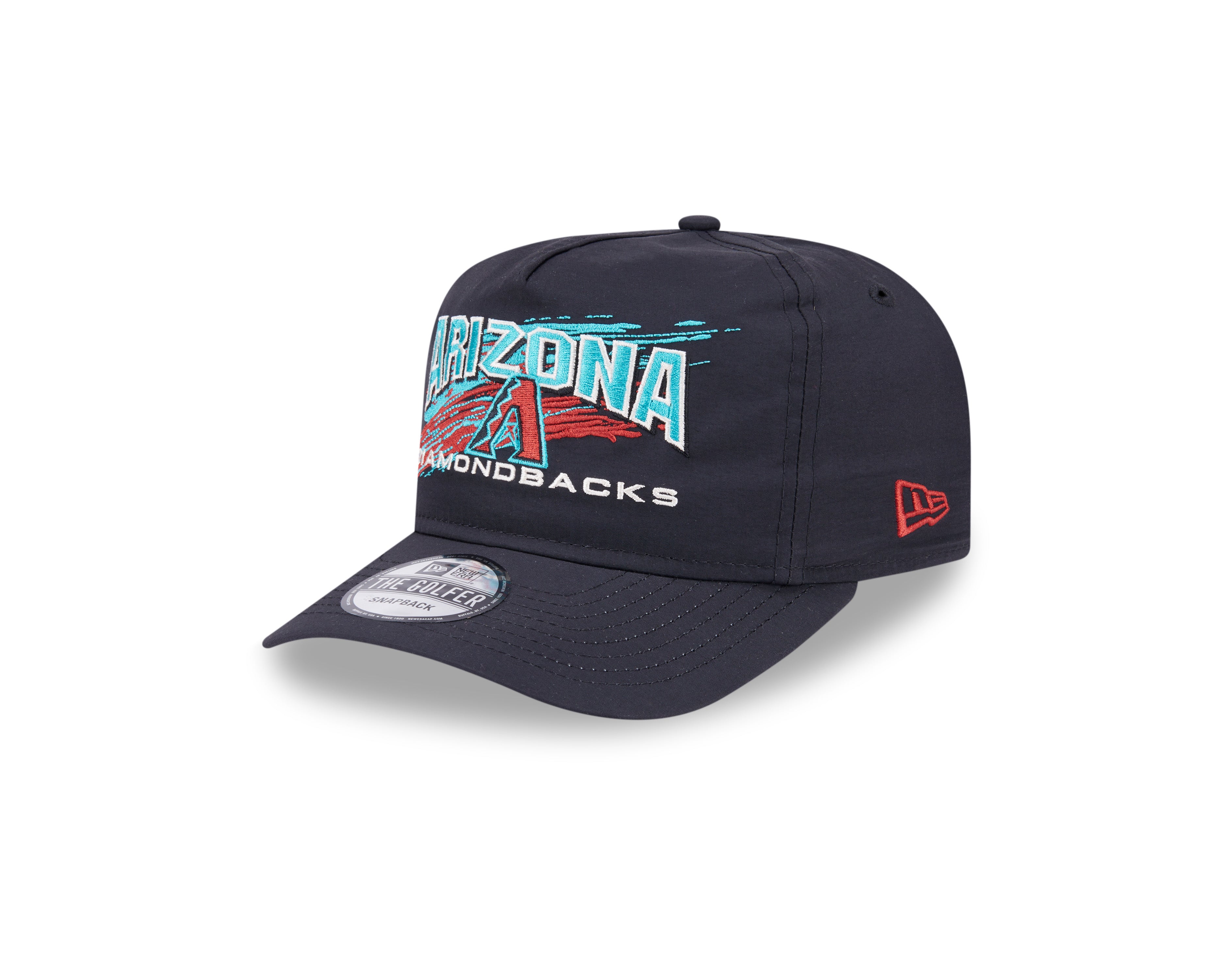 New Era - Arizona Diamondbacks - Throwback Brush - Golfer - Black - Headz Up 